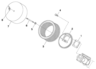 Air Cleaner C2 Diagram and Parts List for 0055991 (6175130 - 6175133)(2010) Generac Generator