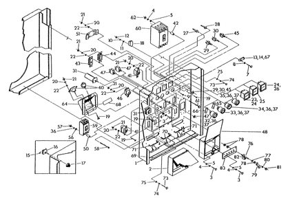 Control Panel (Front) Diagram and Parts List for 9336-5  Generac Generator