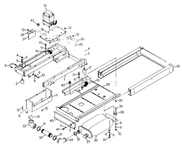 Mounting Base Diagram and Parts List for 6206-0  Generac Generator