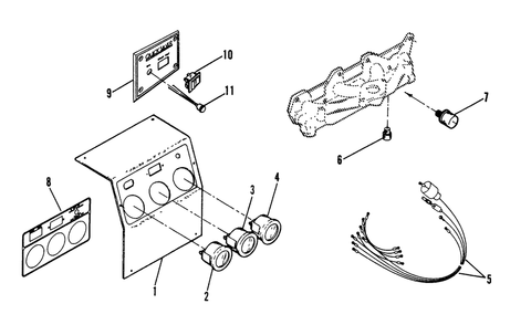Control Panel And Remote Start Diagram and Parts List for 8947-1  Generac Generator