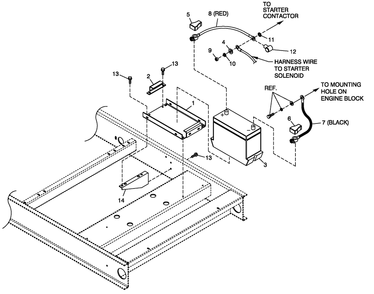 Battery 6.8l Cpl Diagram and Parts List for ST07068ANSN (4704709 - 4705745)(2007) Generac Generator