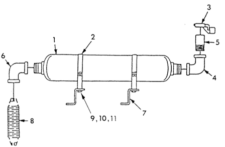Exhaust Muffler Diagram and Parts List for 9300-2  Generac Generator