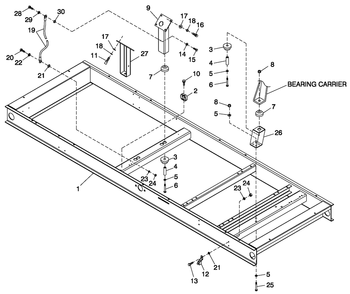 Mounting Base Diagram and Parts List for QT13068ANSNA (4501304 - 4777482)(2007) Generac Generator