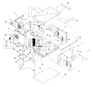 Part Location Diagram of C5104 Generac Muffler Box Insulation