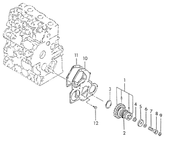 Oil Pump Components Diagram and Parts List for 9343-0  Generac Generator