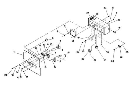 Control Panel Diagram and Parts List for 9216-3  Generac Generator