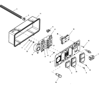 Control Panel Diagram and Parts List for XG8000E-5747-0  Generac Generator