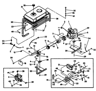 Tecumseh 10 H.P. Engine L.O.S. And Fuel Tank - No. 86816 Diagram and Parts List for EP5000 (9528-1)(9528-1) Generac Generator