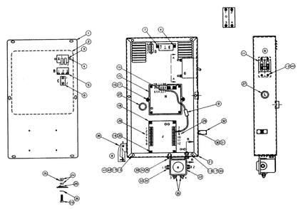 Control Panel Diagram and Parts List for 9254-1  Generac Generator