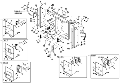Cpl C2 And C4 Flex Hsb Diagram and Parts List for QT04524ANSY (5453332 - 5453333)(2009) Generac Generator
