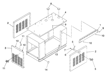 Compartment Diagram and Parts List for 4134-2  Generac Generator