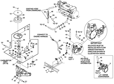 Fuel System Ng/Lpv 1.6l C1 Cpl Diagram and Parts List for QT02016ANAN (4925925 - 5008941)(2008) Generac Generator