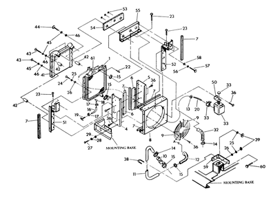 Part Location Diagram of 69592A Generac Radiator