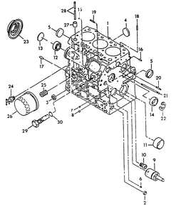 Cylinder Block Diagram and Parts List for 9055-1  Generac Generator