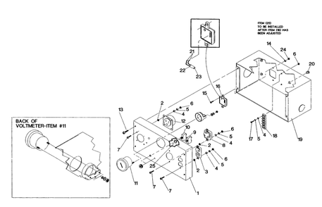Control Panel Diagram and Parts List for 9651-2  Generac Generator