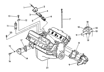 4.3 Liter Engine (Part 1) Diagram and Parts List for 9468-3  Generac Generator