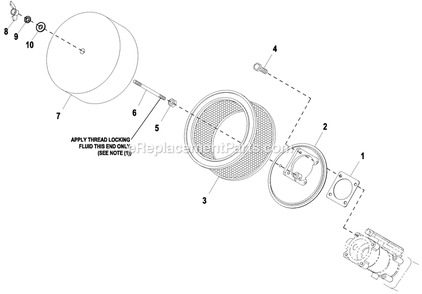 Ev Air Cleaner (1) Diagram and Parts List for QT04842GNANR (6099630)(2016) Generac Generator