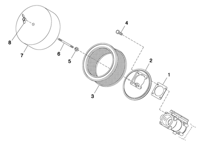 Air Cleaner C2 Diagram and Parts List for 0052620 (4362178 - 4402530)(2006) Generac Generator