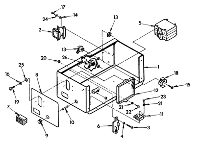 Control Panel Diagram and Parts List for 9007-5  Generac Generator