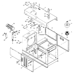 Exterior Panels Diagram and Parts List for 6973-1  Generac Welder