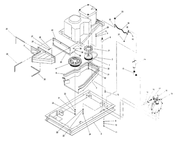 Mounting Base Assembly Diagram and Parts List for 4109-1  Generac Generator