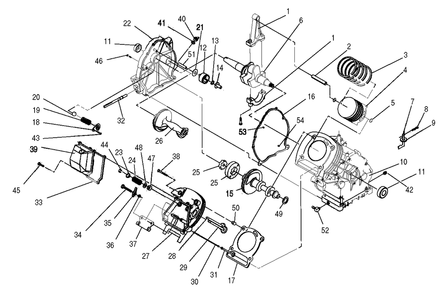 Generator 1 Diagram and Parts List for 0053820 (4652220 - 4654095)(2006) Generac Generator