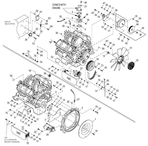 Engine Diagram and Parts List for 0049922 (4100779 - 4393839)(2008) Generac Generator