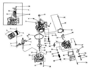 Long Block Diagram and Parts List for 0661-4  Generac Generator