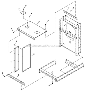 C5 Cooling System Fan Drive (2) Diagram and Parts List for CT13068GNSN (2808V28689)(2008) Generac Generator