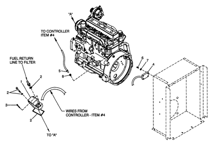 Electronic Governor Diagram and Parts List for 4061-0  Generac Generator