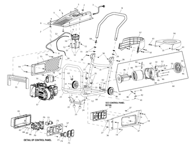 Part Location Diagram of 090164 Generac Screw Pphm M6-1.0 X 16