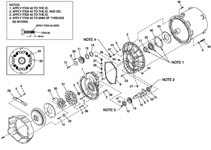 Gearbox 390 Diagram and Parts List for QT13068ANSY (5466536)(2009) Generac Generator