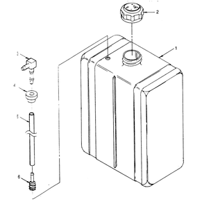 Fuel Tank Diagram and Parts List for 8371-0  Generac Welder