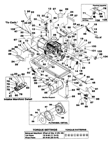 Engine Parts Diagram and Parts List for 4313-0 DG-50 Generac Generator
