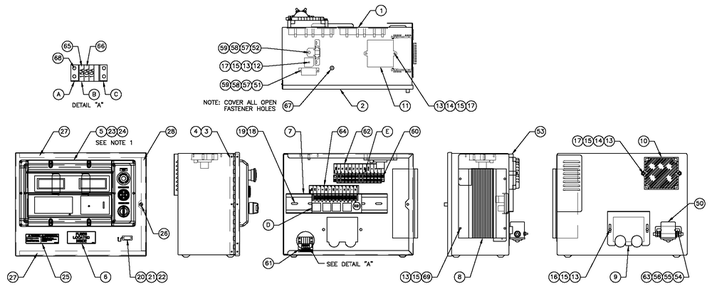 Battery Charger H-Panel 10a 12v Diagram and Parts List for QT05554AVNNA (4495265 - 4709649)(2007) Generac Generator