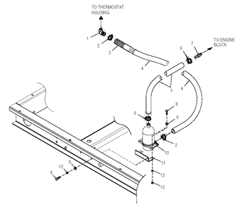 Engine Coolant Heater Diagram and Parts List for 0049142 (3804527 - 3808841)(2003) Generac Generator