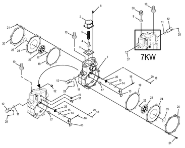Gas Regulator Diagram and Parts List for 0051031 (0806V12264)(2006) Generac Generator