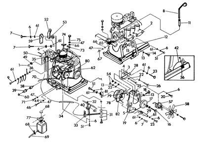 Common Engine Parts (Part 2) Diagram and Parts List for 9340-2  Generac Generator