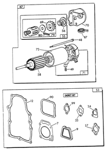 Gn 480 Engine - Part 2 Diagram and Parts List for 9734-2 Np-66lpg Generac Generator