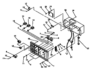 Control Panel Diagram and Parts List for MC4000 (9802-1)(9802-1) Generac Generator