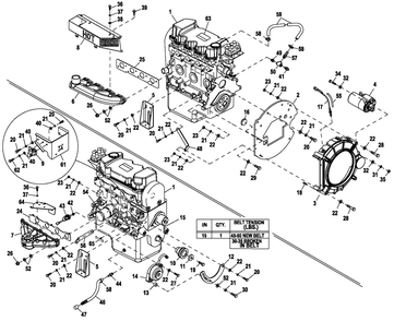 Engine Common Parts 1.6l Diagram and Parts List for 0055941 (6042221 - 6873475)(2012) Generac Generator