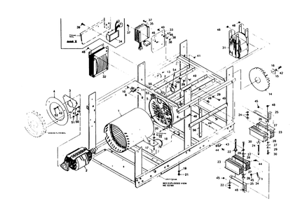 Alternator Diagram and Parts List for 1006-B  Generac Welder