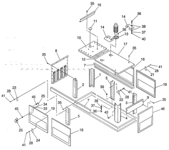 Part Location Diagram of C1915 Generac Corner Post, Rh Rear (Panel Support)