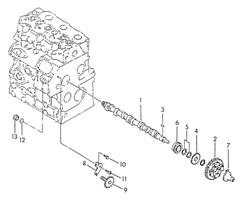 Camshaft Diagram and Parts List for 9344-0  Generac Generator