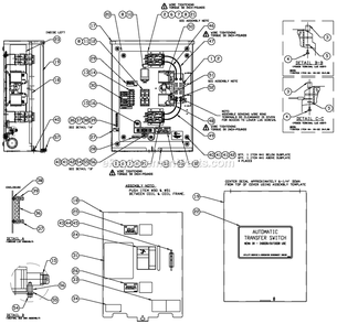 Ev 100a Service Entrance Diagram and Parts List for RTSE200A3 (4034074 - 4368973)(2006) Generac Generator