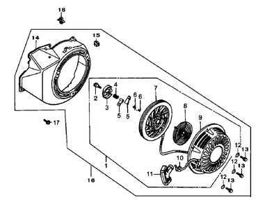 Starter Diagram and Parts List for 0057360 (5210769 - 5271450)(2009) Generac Generator