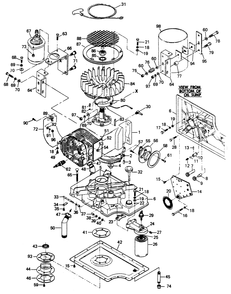 Engine Parts Diagram and Parts List for 6207-3  Generac Generator