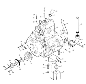 Engine (Part 2) Diagram and Parts List for 8248-1  Generac Welder