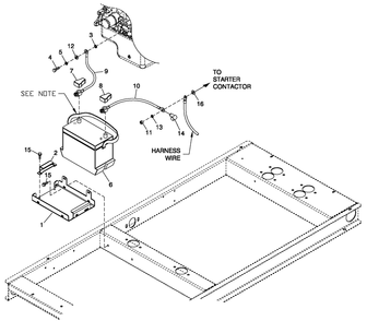 Ev Battery C1 1.6l Diagram and Parts List for ET02516GNSN (5817583 - 5853670)(2010) Generac Generator