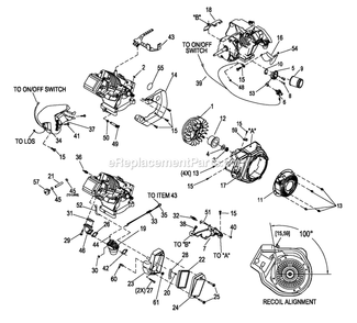 Gh220 Engine Trim Diagram and Parts List for 0058440 (5809651 - 5958383)(2010) Generac Generator